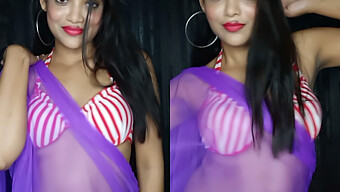 Stunning Rekha Boi'S Clothed Striptease