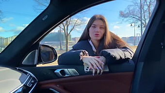 Stefany Kyler Gives A Blowjob In A Car And Gets Analized