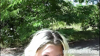 18+ Blonde Gives A Blowjob In The Great Outdoors