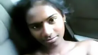 Shy Tamil Teen'S Big Nipples On Display In Car