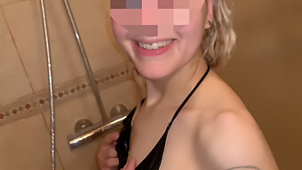 Blonde Amateur Takes Deepthroat Pov In Italian Shower