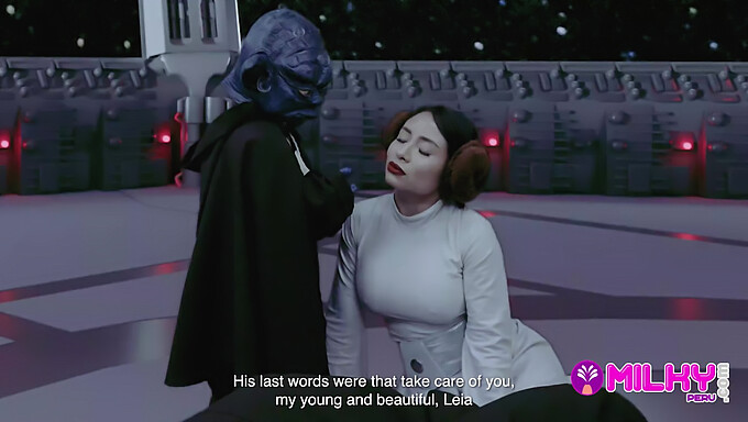 Dans Une Tournure Humoristique Sur Le Classique Star Wars, La Sage Et Puissante Yoda S'Engage Dans Une Rencontre Passionnée Avec La Superbe Princesse Leia.