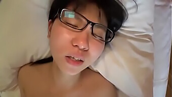 18+ Hot Teen Gets Fucked In Glasses