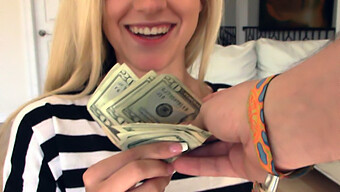 18+ Blonde Gets Paid Cash To Have Anal Sex With Amateur