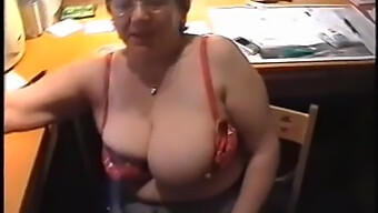 German Granny Slut Cums Hard