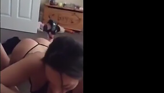 Seorang Wanita Kulit Putih Memberikan Blowjob Dalam Kenikmatan Oral.